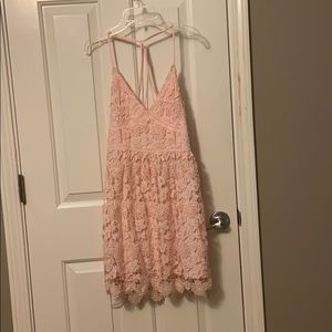 Light  pink lace dress